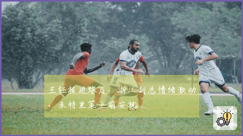 王钰栋进球后,浙江副总情绪激动,米特里策上前安抚